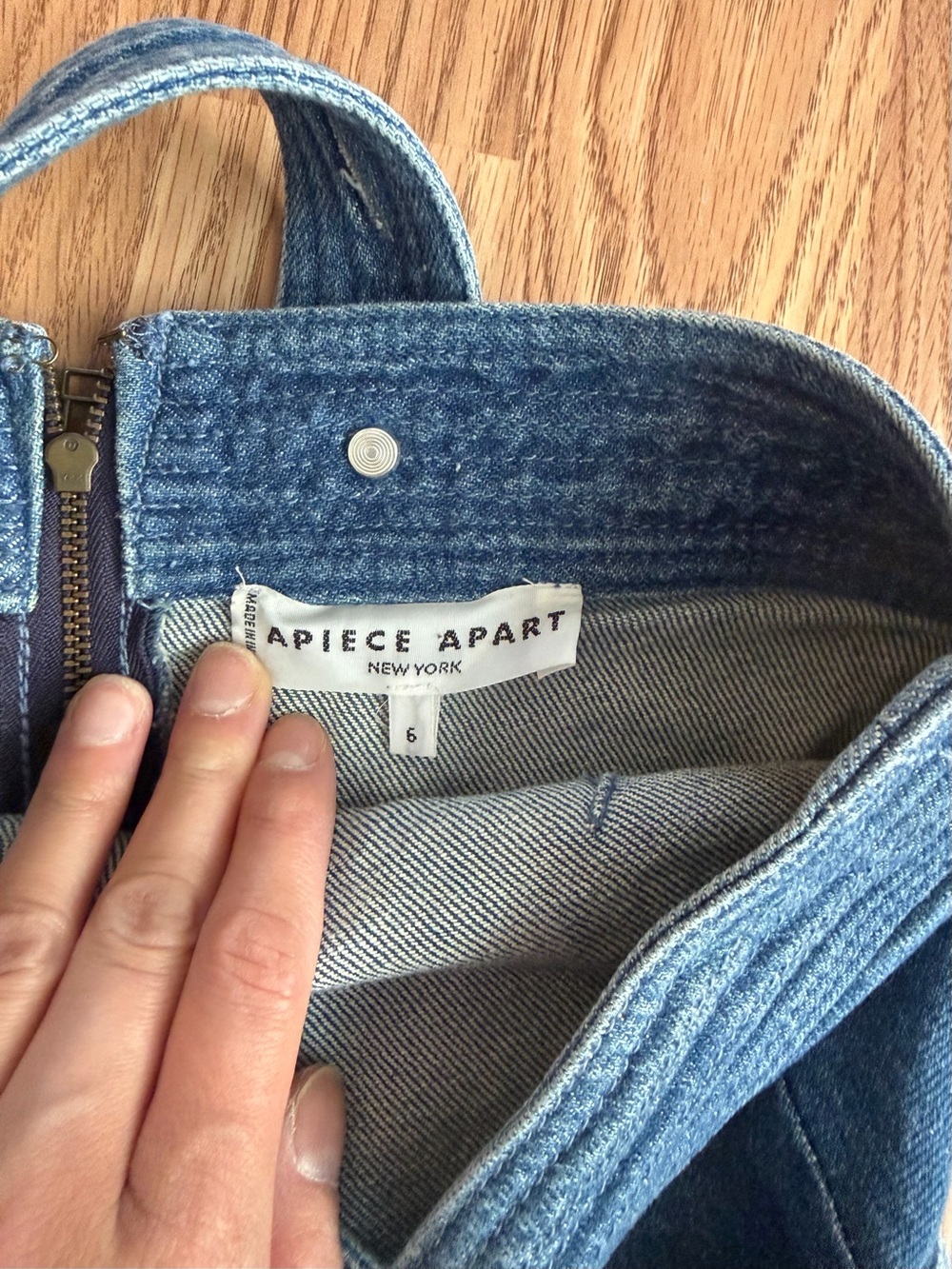 Apiece Apart Arta Marseille denim button-front tank dress size 6 / small - Picture 3 of 5